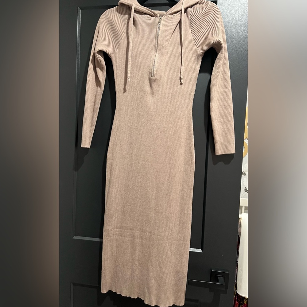 Knit hooded dress